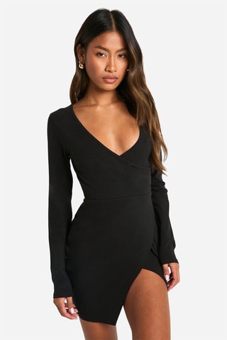 Robe portefeuille - Noir