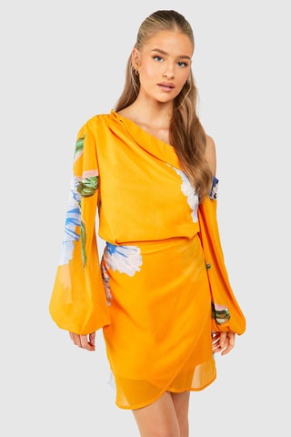 Robe portefeuille - Jaune