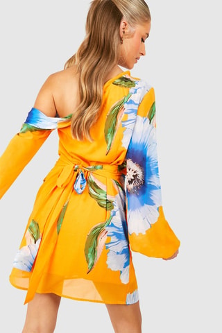 Robe portefeuille - Jaune
