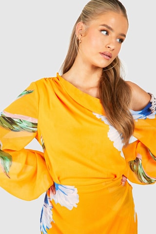Robe portefeuille - Jaune