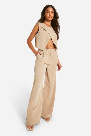Pantalon wide legs - Taupe