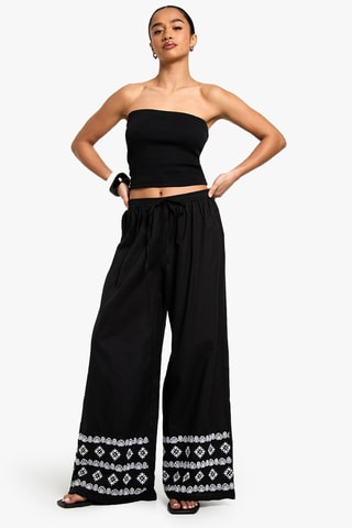 Pantalon wide legs - Noir