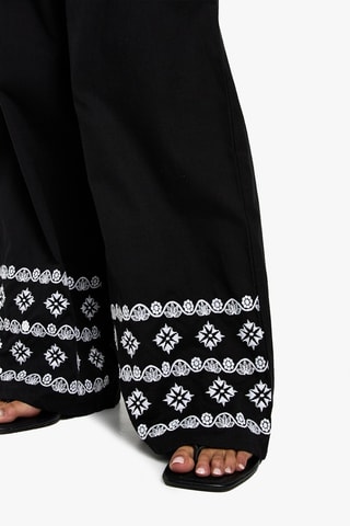 Pantalon wide legs - Noir