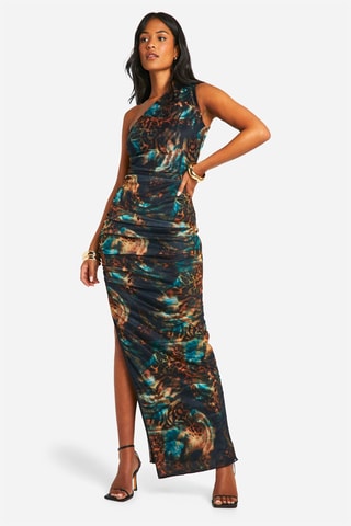 Robe asymétrique - Marron