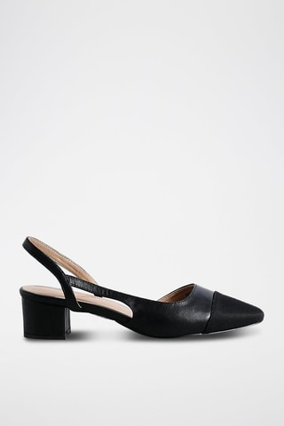 Ballerines à talons - Noir