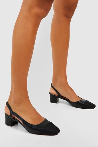 Ballerines à talons - Noir