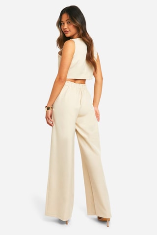 Pantalon wide legs - Beige