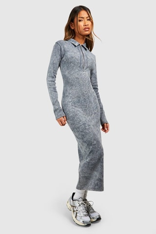 Robe longue - Gris chiné