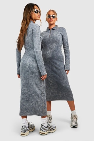 Robe longue - Gris chiné