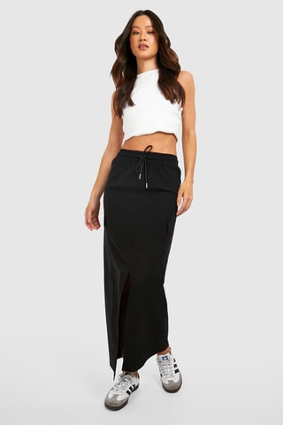 Jupe longue taille haute - Noir