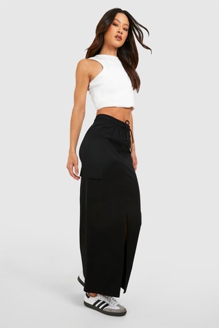 Jupe longue taille haute - Noir