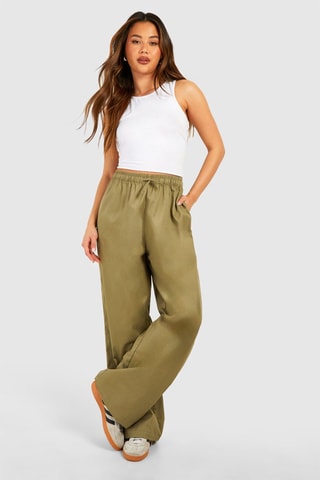 Pantalon wide legs - Vert