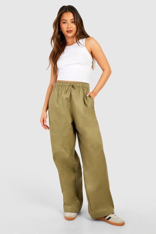 Pantalon wide legs - Vert