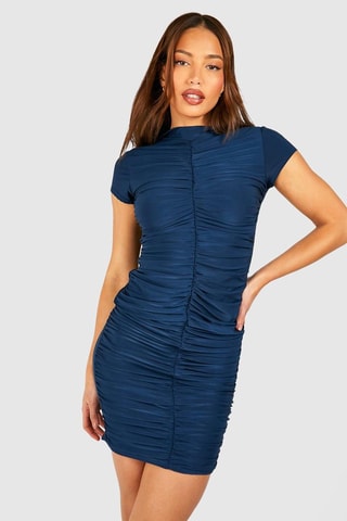 Robe drapée - Bleu
