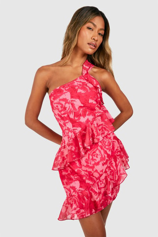 Robe asymétrique - Rose