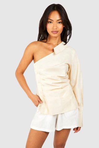 Chemise asymétrique - Beige