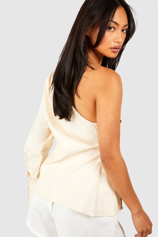 Chemise asymétrique - Beige