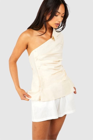 Chemise asymétrique - Beige
