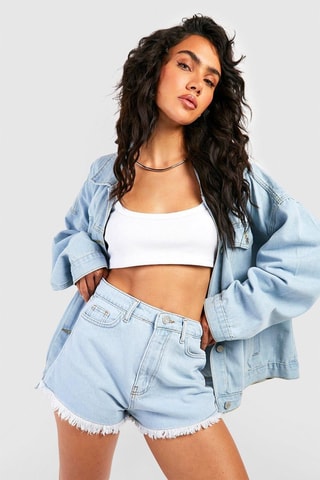Short en jean - Bleu