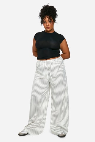 Pantalon wide legs - Crème