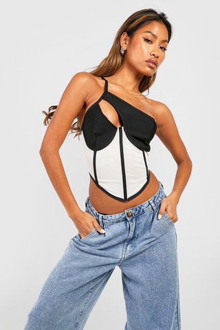 Top asymétrique - Noir