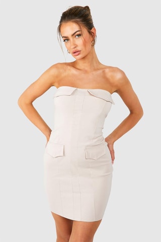 Robe bustier - Beige