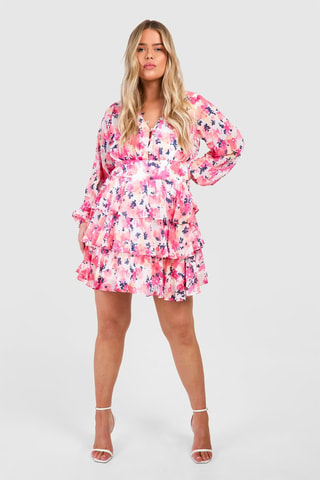 Robe volantée - Rose