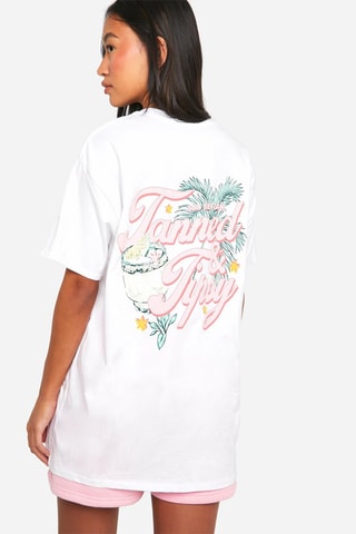 T-shirt oversize - Blanc