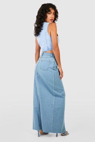 Jupe longue en jean - Bleu