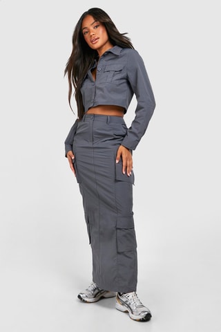 Jupe cargo - Gris