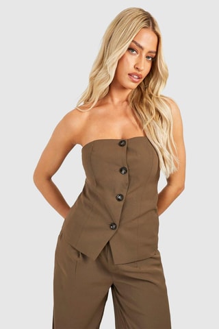 Top sans manches - Marron