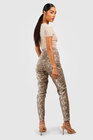 Pantalon skinny taille haute - Beige