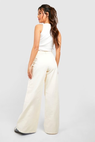 Pantalon wide legs - Blanc