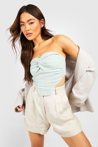 Crop top bustier - Vert d’eau