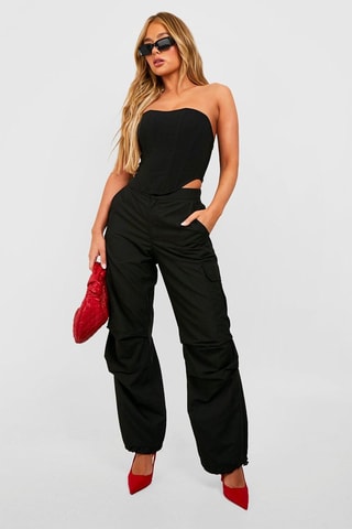 Top bustier - Negro