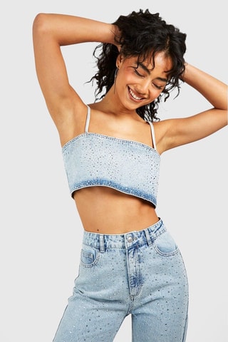 Crop top - Bleu