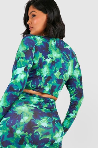Crop top - Vert et turquoise