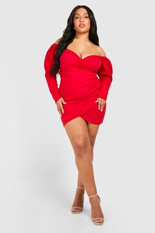 Robe fourreau - Rouge
