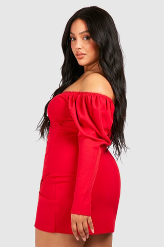 Robe fourreau - Rouge