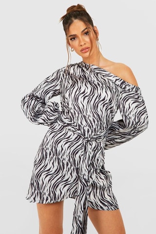 Robe droite - Blanc et noir