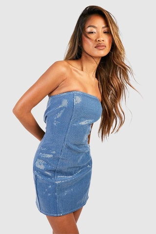 Robe bustier - Bleu