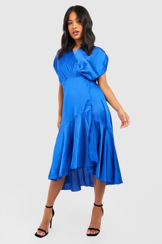 Robe midi - Bleu