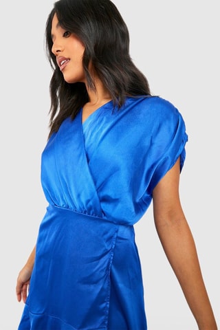 Robe midi - Bleu