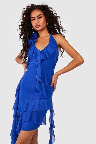 Robe fourreau - Bleu cobalt