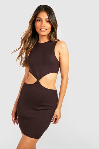Robe courte - Marron