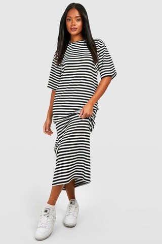 Robe longue - Noir et blanc