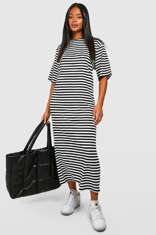 Robe longue - Noir et blanc