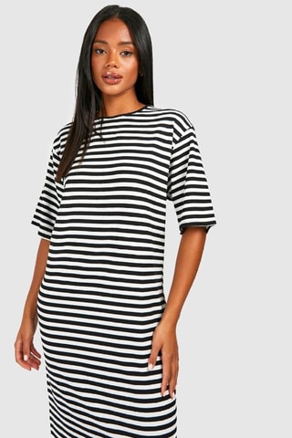 Robe longue - Noir et blanc
