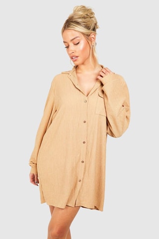 Robe chemise - Beige