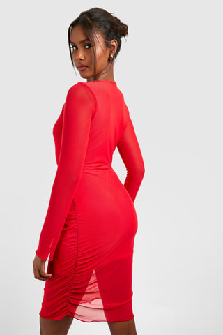 Robe fourreau - Rouge